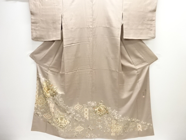 JAPANESE KIMONO / IRO-TOMESODE / EMBROIDERY / FLOWER & BIRD / ARTIST WORK